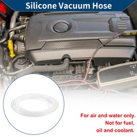 Hihaha Silicone Vacuum Tubing Hose Automotive Vacuum Line High Temperature 6Ft 1/8" 3mm ID 3mm Thickness 1 Pcs Clear