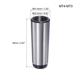 sourcing map MT4 to MT3 Morse Taper Adapter Centre Sleeve for Drill Sleeve Reduction 4MT to 3MT for Rotary Milling