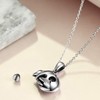 ONEFINITY Cat Urn Necklace for Ashes Sterling Silver Cat Keepsake