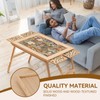 TEAKMAMA 27.6" H Tall 1500 Piece Puzzle Table with Legs,