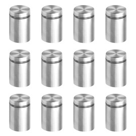 HAIKING Stainless Steel Standoff Screws, 12 PCS Silver Wall Mount Advertising Screws for Hanging Acrylic Picture Frame, Advertising Screws Kit (19 x 25mm/0.74 x 0.98in)