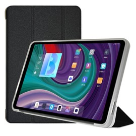 Qiawum Folio Stand Case for Alldocube iplay60 Mini Pro Tablet 8.4", PU Leather Slim Multi-Viewing Angles Cover with Auto Wake/Sleep Function Hard Back Shell Protective Sleeve (Black)