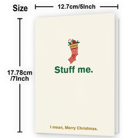 Funny Christmas Card for Men, Husband, Boyfriend, Him, Unique Christmas Gifts for Men, Husband, Boyfriend, Him, Xmas Card, with Envelopes
