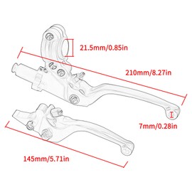 PowerMotor CNC Clutch Brake Lever Set，22mm 7/8 inch Folding Aluminum Clutch Brake Lever for 110cc 125cc 140cc TTR 125cc SSR ATV Pit Dirt Bike Motocross（Gold）