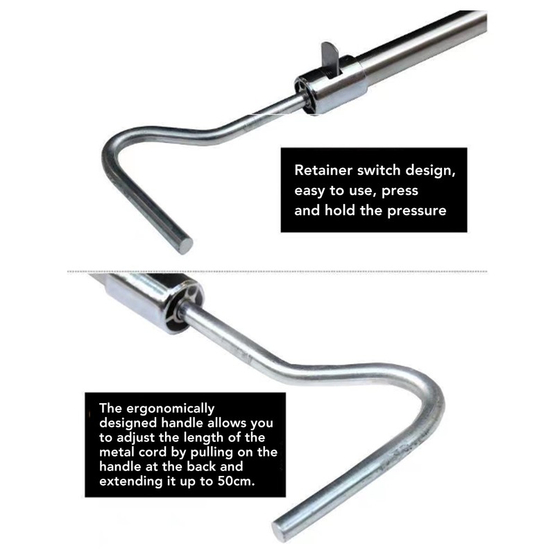 Pig Catcher Holder Stainless Steel Long Handle with Hook Animal