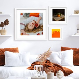 ALLUCKYAN 24x24 White Picture Frame Mat for 20x20 Photo Wall Mounting Poster Frame-1pcs