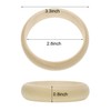 Penta Angel Wood Bangle Bracelets 4Pcs 2.83inch Unfinished Natural Round