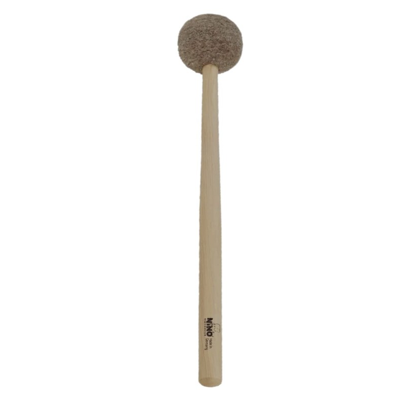 NINO Percussion - Hand Percussion Mallet 10" Natural Fur Medium