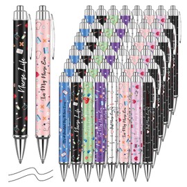 Ctosree 48 Pcs Nurse Pens Bulk Nurse Week Gifts Novelty Black Ink Retractable Ballpoint Pens for RN CNA LPN Practitioner Medical Assistant Workers Nursing Graduates