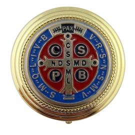 Autom Saint Benedict Cross Eucharistic Host PYX