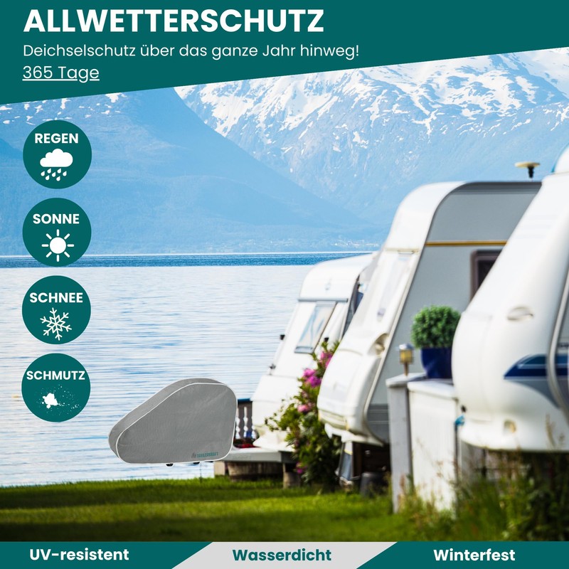 TRAILERKRAFT® Tow Bar Cover Caravan PlusPro – Universal Drawbar Cover