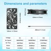 240 mm PC Fan, 12 V Case Fan with Power