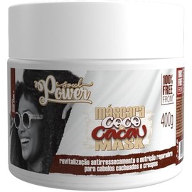 Soul Power Mascara Coco & Cacau 400g Vegan Friendly GMO Free Cruelty Free - Curl Definition Formula Anti-Frizz Hydrating - Imported from Brazil