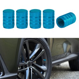 5PCS Car Tire Valve Stem Caps, Valve Stem Covers, Anodized Aluminum Tire Valve Cap Set, Car Dustproof Tire Valve Caps Wheel Decorative Accessories Universal for Most Cars Bikes Motorcycles