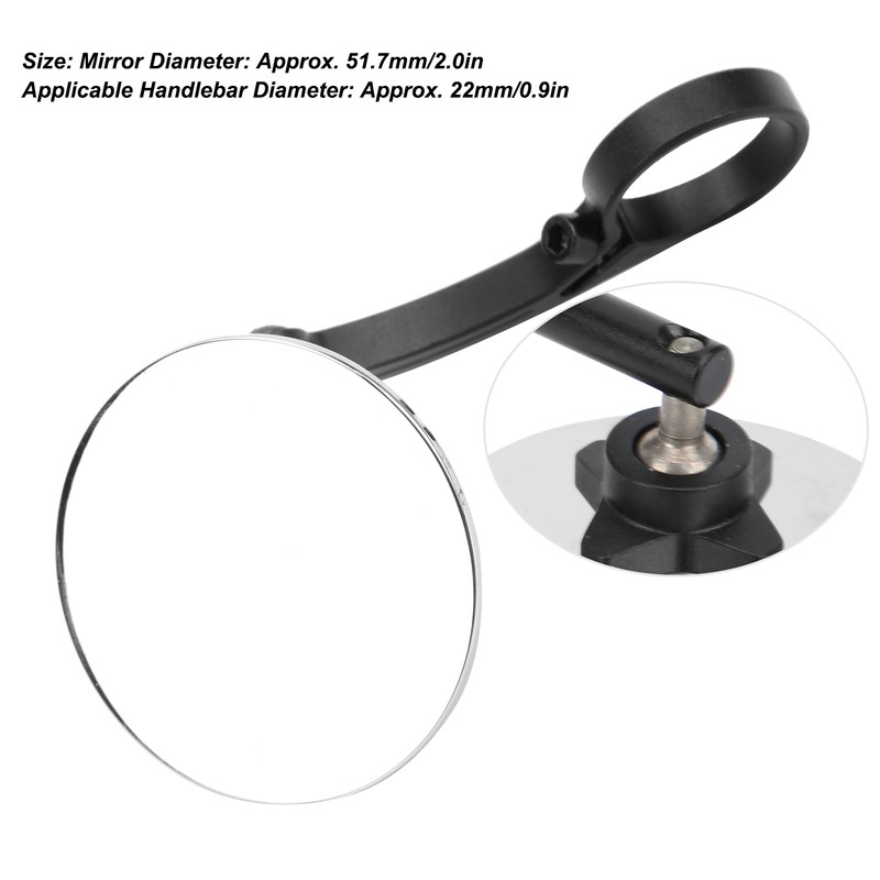 Aluminium Alloy Bicycle Adjustable Rearview Handlebar Mirror Cycling Back Eye