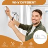 ZDRU 60pcs Concrete Wall Hooks, Non-Trace Picture Hanger, Invisible Nail