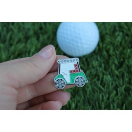 MULLIGAN HOOLIGAN Golf Ball Marker + Magnetic Hat Clip, Funny and Unique Golf Gift, Premium Quality, The Perfect for Your Favorite Golfer, Golf Accessories for Any Occasions (Golf Cart)