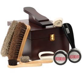 Cedar Shoe Shine Kit for Leather Footwear - Gift Set Size: One Size Brown/Black