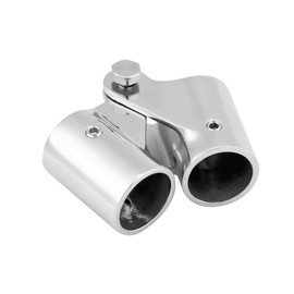 Heavy Dudy Marine Swivel Pipe Connector,Stainless Steel 316 Folding Swivel Connector Boat Rail Tube Pipe Fittings For22/25mm OD Tube/Pipe (O.D.Size:25mm 1inch, Style:with Adjustable Screw Bolt)