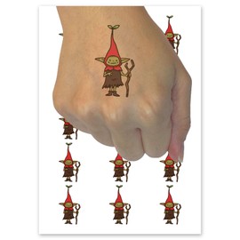 Goblin Sprout Witch Mage Wizard Druid Temporary Tattoo Water Resistant Fake Body Art Set Collection - 54 1" Tattoos (1 Sheet)