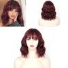 Women Wig Wine Red Button Hair Net Portable Compact Practical