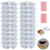 Hfpengzan 20Pcs Double Compartment Condiment Container with Lid, 5oz Portable