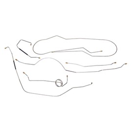 Inline Tube Replacement for 1965-66 Ford F100 F150 2WD Shortbed Manual Drum Complete Brake Line Kit 6pc, OE Steel