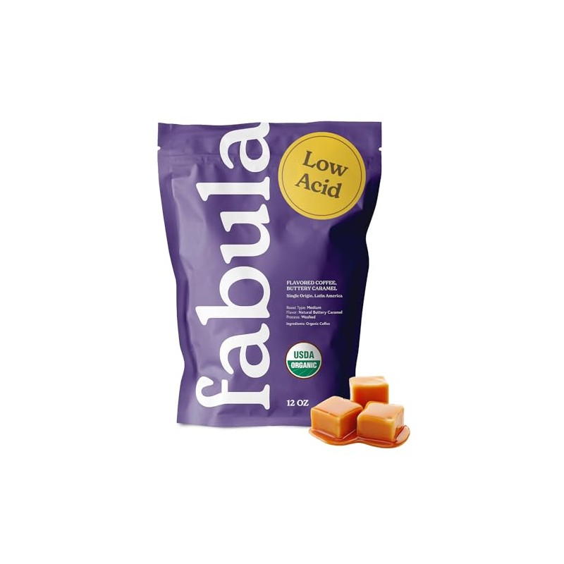 Fabula Buttery Caramel Flavored Organic Coffee Freshly Ground - Organic