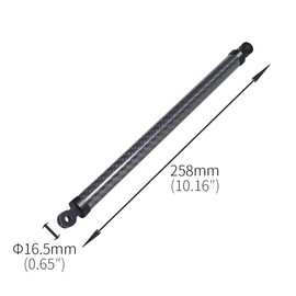 FEICHAO Helmet Extension Arm Pole Mount Carbon Fiber Selfie Adapter Compatible with Hero 13/12, Osmo Action Sports Camera (258mm/10.16in)