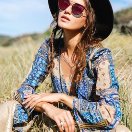 Turquoise Necklace for Women Boho Suede long Necklace with Turquoise Pendant Vintage Western Turquoise Necklace Y-Shape Jewelry Gifts for Girl