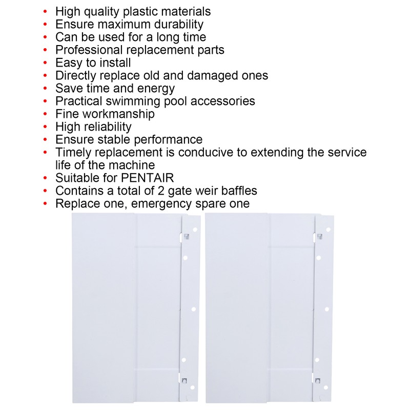 2pcs Skimmer Assembly Plastic Replacement Swimming Pool Gate Weir Baffle