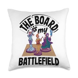 Classic Board Game Night Enthusiast Group Gathering Throw Pillow