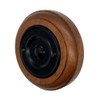 Modern Living Round Wireless Doorbell in Mahogany and Black -