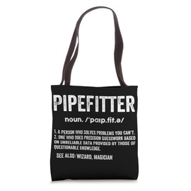 Pipefitter Definition Plumber Steamfitter Tradesman Piping Tote Bag