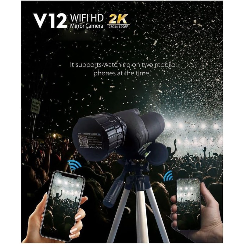 Electronic WiFi Eyepiece Camera, 4MP 2K Video Recording Integrated WiFi