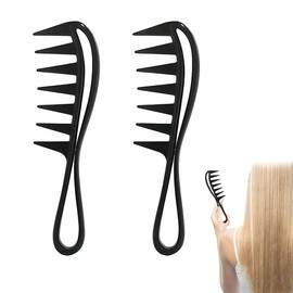 LAKJUOZ Curl Comb Pack of 2 Strands Comb Wide Tooth Comb Shark Tooth Comb For Rurly Hair Afro Comb Antistatic Comb For Home Salon Hairdressing Comb For Various Types of Hair Hair Comb