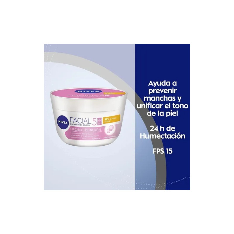 Nivea Crema Facial Aclarante e Hidratante 5 en 1 con