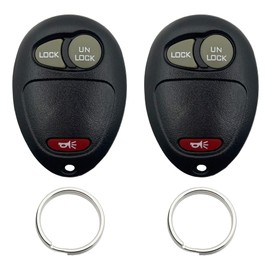 Replacement Key Fob Shell Keyless Entry Remote Car Key Fob Case Fits for Chevy Colorado Venture, GMC Canyon, Pontiac Montana, Isuzu i-280 i-290 i-350 i-370, Hummer H3 H3T Pad Cover (Black + Black)