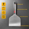 Vovoly Wide Griddle Scraper, 4.3“x4.3'' Smashed Burger Scraper Grill Scraper