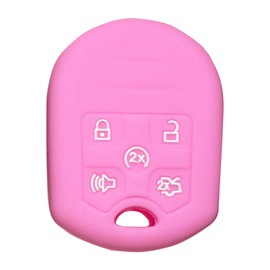 Key Fob Cover for Ford Expedition: 3 Buttons Key Fob Case Fit for Explorer Edge Escape F150 Expedition Mercury Navigator Ranger Mariner (Pink)