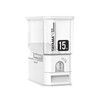 TAYAMA 33 lbs. Capacity Rice Dispenser Grain Storage Container, White