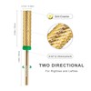 HYTOOS Super Long Nail Drill Bits, 24mm Gold Flat Top