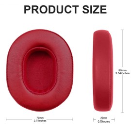 Replacement Ear Pads for Skullcandy Venue Wireless ANC, Headphones Ear Cushions Covers for Skullcandy Crusher Wireless/Evo/Hesh ANC/EVO/Crusher ANC Headset Accessories Ear Cups-Black. (Dark Red)