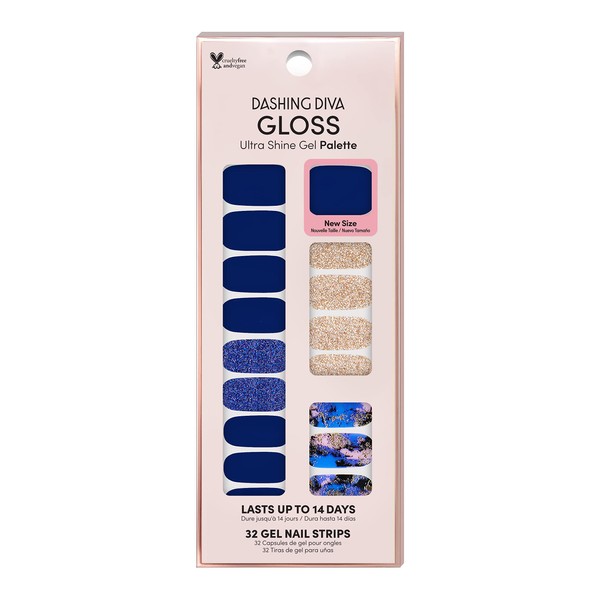 Dashing Diva Dashing Diva Gloss Nail Strips - Blue Vixon