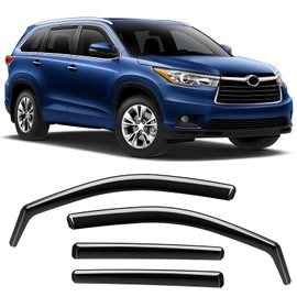 GEARMEISTER in-Channel Rain Guards Compatible with Toyota Highlander 2014 2015 2016 2017 2018 2019, Durable Side Windows Rain Guard, Wind Deflectors, Window Deflectors - 4 PCS