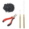 Hair Extensions Tool Kit I-tip Hair Extension Pliers Pulling Hook