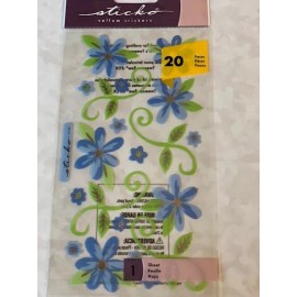 STICKO CLASSIC STICKERS PURPLE VINE FLOWER PURPLE LAVENDER 20PCS