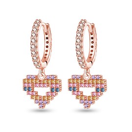 KUNSIR Silver Earrings for Women Earrings, 1 Pair 925 Sterling Silver Stud Earrings, Hypoallergenic for Women and Girls EAR1, Silver, Cubic Zirconia