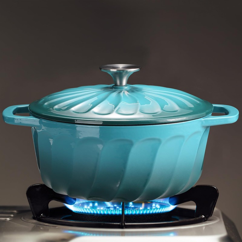 Enameled Cast Iron Dutch Oven with Lid, 3 QT Cast