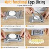 Stainless Steel Egg Slicer, Dishwasher Safe, High Performance Aluminum, Egg